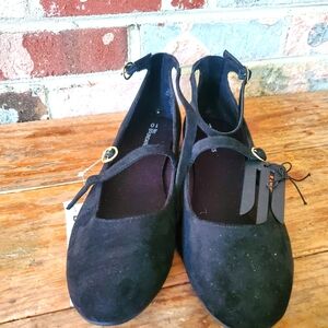 NWT No Boundaries Black Mary Jane Ballet Flats Size 10